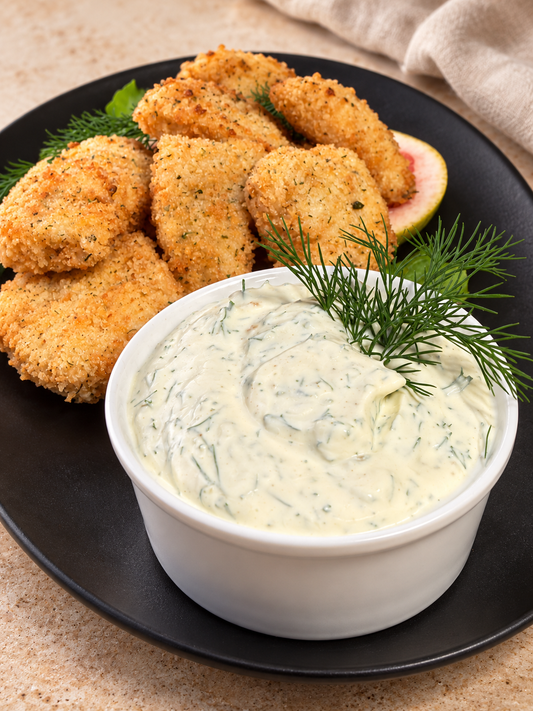 Quark-Dill-Dip zu Backfisch