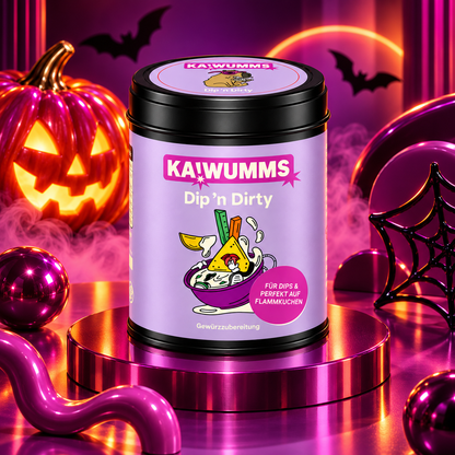 Dip´n Dirty Produktfoto mit Hintergrund Halloween Kulisse